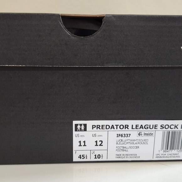 Adidas PREDATOR League Frim Ground Soccer Cleats Blue IF6337 NEW Sz 11M 12W - Picture 2 of 11